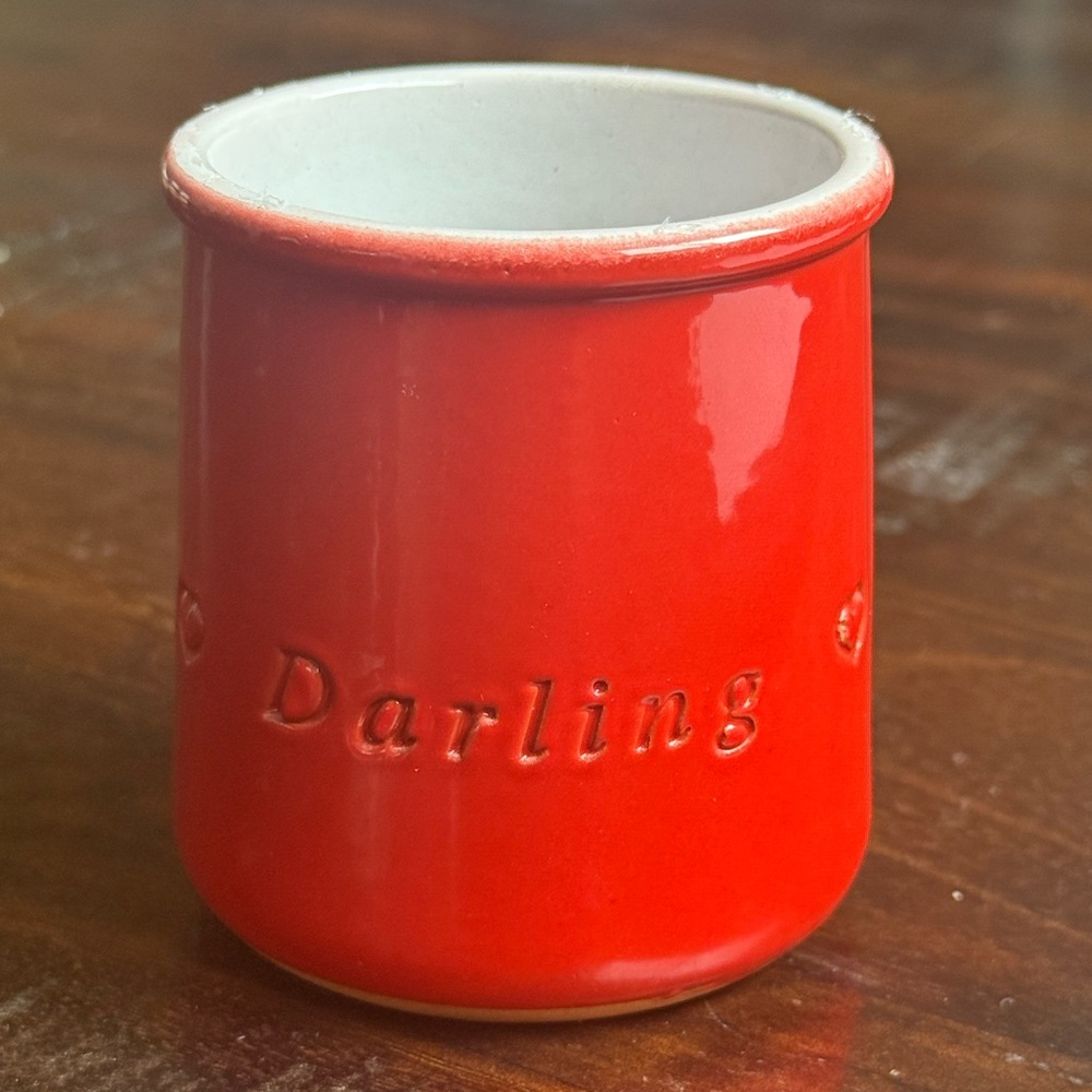 La Fermiere French yogurt Darling Red Ceramic pot